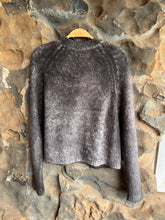 Load image into Gallery viewer, Hand Painted Brushed Cotton Round Neck Cardigan in Carruba