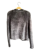 Load image into Gallery viewer, Hand Painted Brushed Cotton Round Neck Cardigan in Carruba