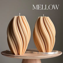 Load image into Gallery viewer, Estelle Studio - Huge Tall Swirl Candle: Cream / Unscented