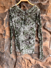 Load image into Gallery viewer, Camouflage Silk Tulle Round Neck Top in Brughierra