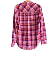 Load image into Gallery viewer, Beau Shirt in Pink/Orange Plaid Flannel