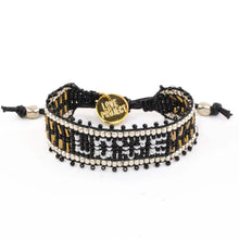 Load image into Gallery viewer, Taj LOVE Bracelet in Black with White
