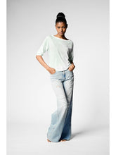 Load image into Gallery viewer, Hand Painted Cotton 3/4 Length Sleeve Ballet Tee in Jade