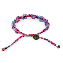 Load image into Gallery viewer, Love Is Project - Bali Friendship Lei Bracelet - Pink Sky Blue