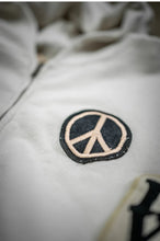 Load image into Gallery viewer, Peace Now Zip Fleece in Vintage White