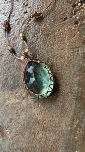 Short Tibetan Necklace with Green Flourite