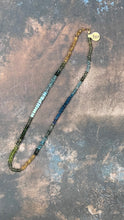 Load image into Gallery viewer, Short Rainbow Necklace in Blues & Greens