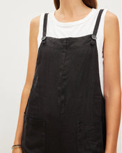Load image into Gallery viewer, Isabel Linen Overalls in Black
