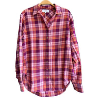 Load image into Gallery viewer, Beau Shirt in Pink/Orange Plaid Flannel