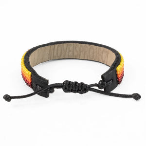 Leather Ombré LOVE Bracelet in Serengeti Sunset