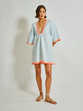 Load image into Gallery viewer, V Neck Caftan in Airy Sky