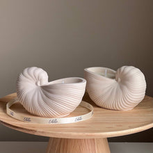 Load image into Gallery viewer, Estelle Studio - Sea Shell Soy Wax Candle in Jesmonite Vessel: Handmade Scented Candle: Lavender&Sea salt