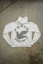 Load image into Gallery viewer, Peace Now Zip Fleece in Vintage White