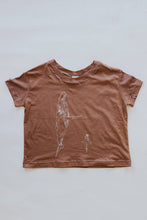 Load image into Gallery viewer, Organic Cotton Crop Tee - Whale Dance | Rust