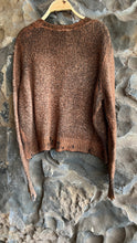 Load image into Gallery viewer, Hand Painted Cropped Cotton Cardigan in Nero/Antilope