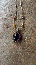 Load image into Gallery viewer, Short Tibetan Necklace with Amethyst in Dark Purple