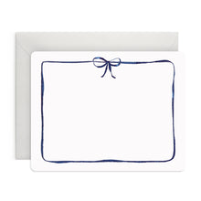 Load image into Gallery viewer, Navy Bow Flat Notes – Boxed Set of 8 Notecards