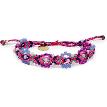 Load image into Gallery viewer, Love Is Project - Bali Friendship Lei Bracelet - Pink Sky Blue