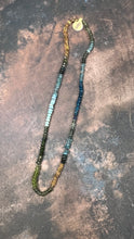 Load image into Gallery viewer, Short Rainbow Necklace in Blues & Greens
