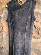 Load image into Gallery viewer, Hand Painted Sleeveless Cashmere and Silk Dress in N/Nero