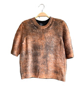 Load image into Gallery viewer, Hand Painted Brushed Cotton Round Neck Pullover in N/Antelope