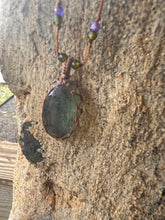 Load image into Gallery viewer, Short Tibetan Necklace with Rainbow Flourite