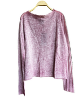 Load image into Gallery viewer, Hand Painted Boatneck Cashmere Pullover in Blossom