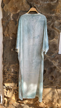 Load image into Gallery viewer, V Neck Silk Kaftano Dress Jade Marmo