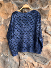 Load image into Gallery viewer, Diamond Stitch Hand Painted Sweater in Virgin Wool and Silk