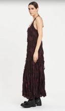 Load image into Gallery viewer, Shredded Silk with Slip Dress in Beetroot