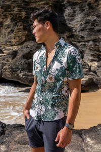 Puakala Green Aloha Shirt