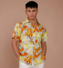 Load image into Gallery viewer, Watch For Sharks Relaxed Aloha Shirt in Aqua