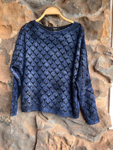 Load image into Gallery viewer, Diamond Stitch Hand Painted Sweater in Virgin Wool and Silk