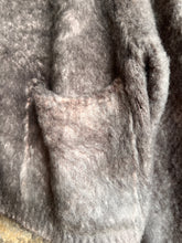 Load image into Gallery viewer, Hand Painted Brushed Cotton Round Neck Cardigan in Carruba