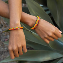 Load image into Gallery viewer, Leather Ombré LOVE Bracelet in Serengeti Sunset