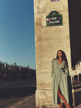 Load image into Gallery viewer, Andrea Dress in Aqua Grey