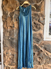 Load image into Gallery viewer, Long Trap Dress in Marble Neela Blue