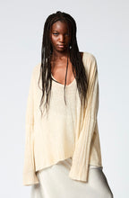 Load image into Gallery viewer, Hand Painted V Neck Cashmere Pullover in Burro