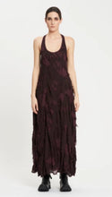 Load image into Gallery viewer, Shredded Silk with Slip Dress in Beetroot
