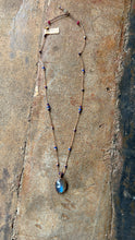 Load image into Gallery viewer, Short Tibetan Necklace with Labradorite (Blue)
