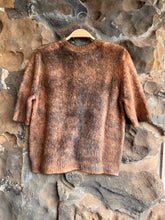 Load image into Gallery viewer, Hand Painted Brushed Cotton Round Neck Pullover in N/Antelope