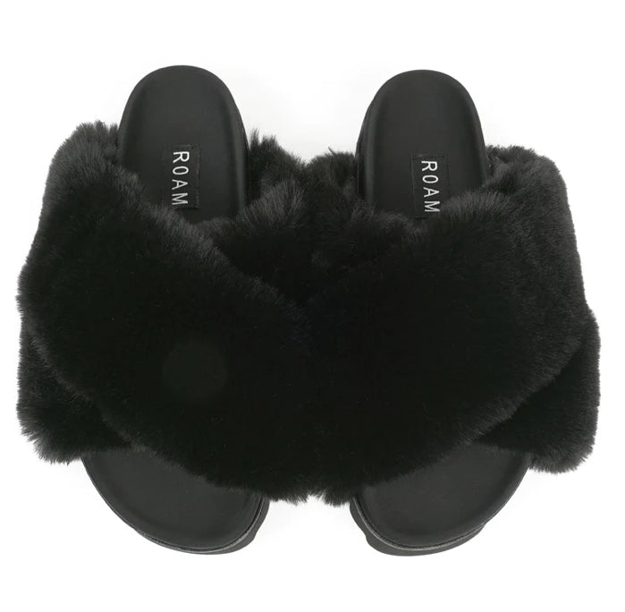 The Roam Cloud Slippers in Black ***Final Sale Not eligible for returns or exchanges