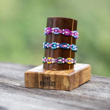 Load image into Gallery viewer, Bali Friendship Lei Bracelet in Pink and Sky Blue