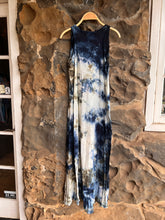 Load image into Gallery viewer, Long Trap Dress in Mineral Blue