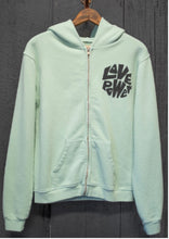 Load image into Gallery viewer, Love Power Zip Fleece in Mint
