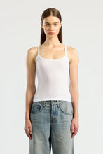 Load image into Gallery viewer, Verona Spaghetti Strap Tank in White