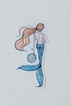 Load image into Gallery viewer, Wings Hawaii - Glass Float Mermaid Sticker: Orange Hair