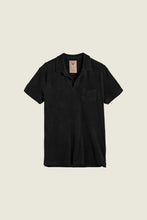 Load image into Gallery viewer, Black Polo Terry Shirt