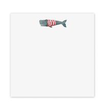 Load image into Gallery viewer, Stripey Whale Notepad: 6x6