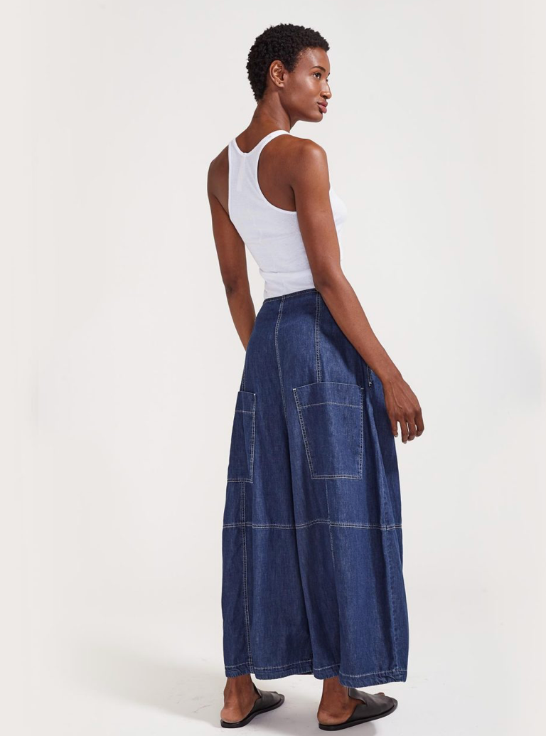 Oskar's Boutique Gilda Midani Egg Pants in Denim